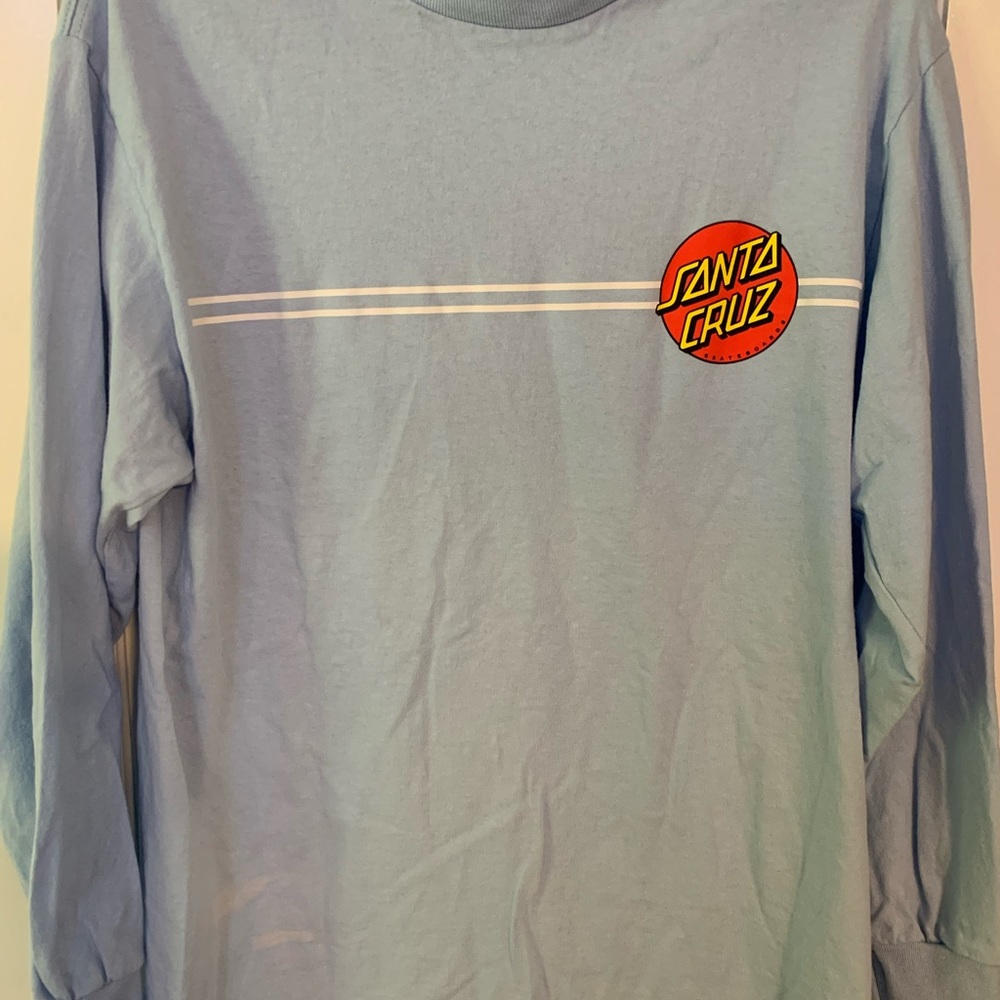 🏄MEN’S SANTA CRUZ LIGHT BLUE LONG TEE🏄